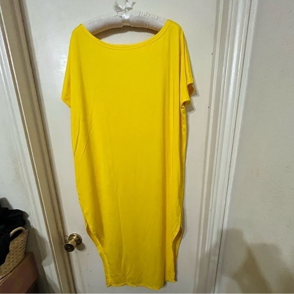 NWT XS summer Maxi Dress Off Shoulder Long Beach Cover Up Kaftan Dress w/Slit - Picture 2 of 3